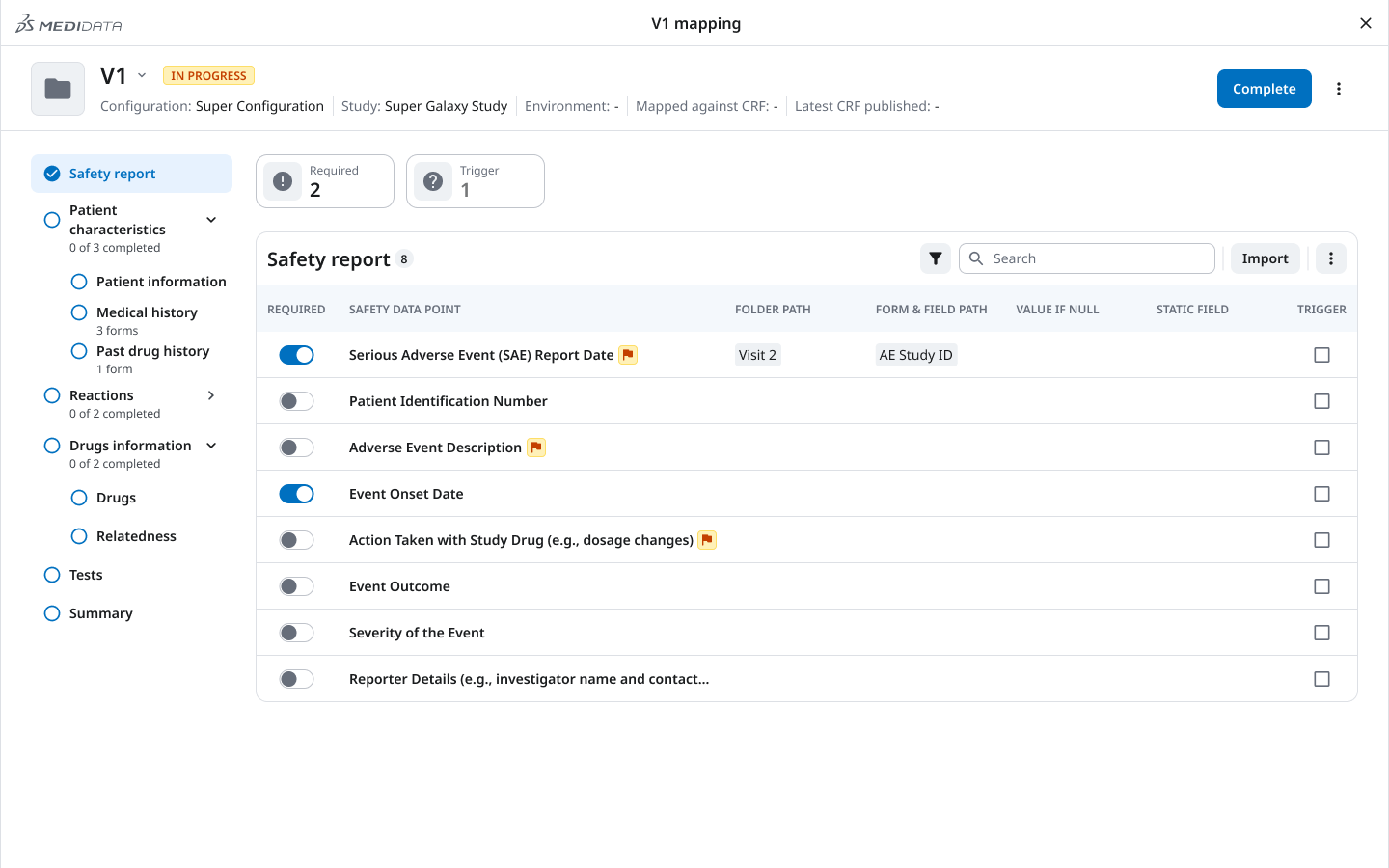 The redesigned configuration mapping view